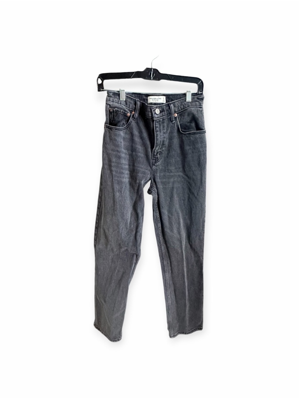 Abercrombie & Fitch ’90s Straight Ultra High Rise Jeans Washed Black 27/4